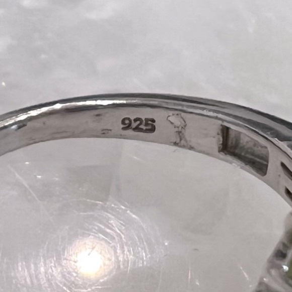 Hebei Peridot Cambodian Zircon Sterling Silver Sunburst Ring - Picture 10 of 12